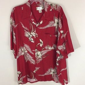 Paradise Coves 100% Silk Hawaiian Tropical Shirt Size XXL